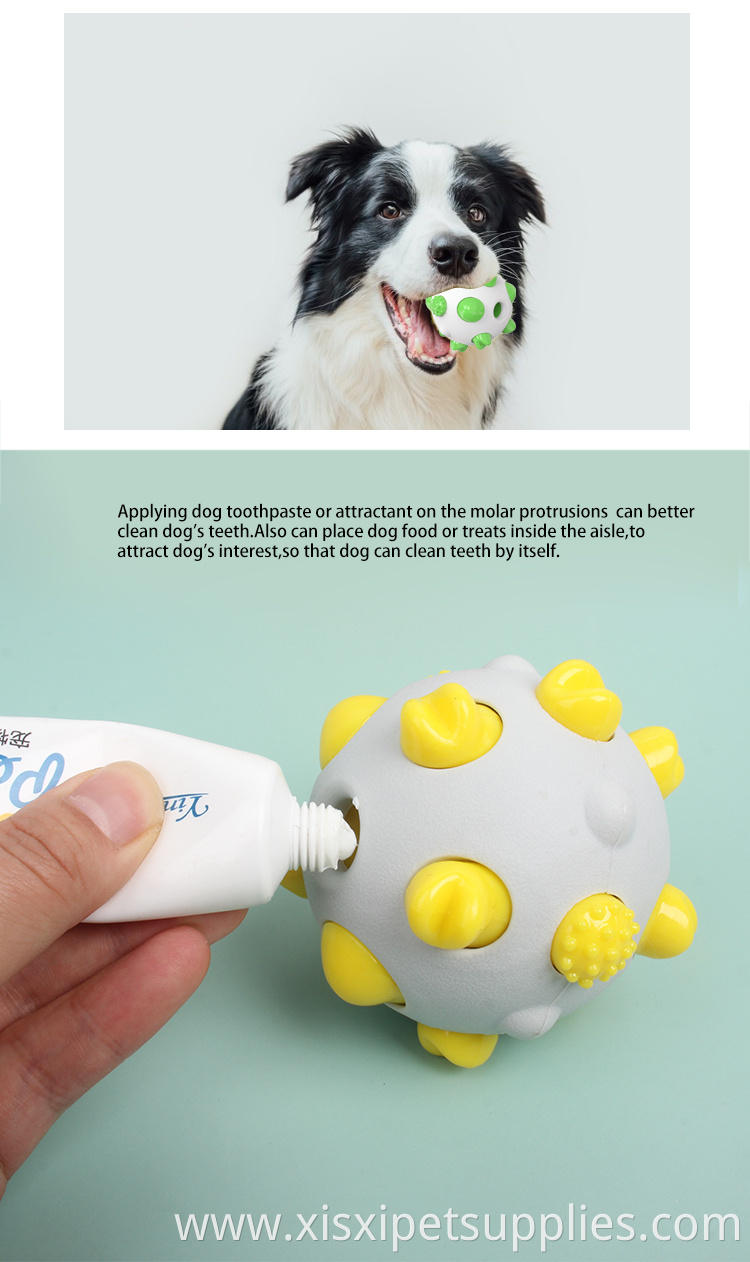 Factory Wholesale Tooth Cleaning Pet Molar Toys Interactive Dog Chew Toy Ball